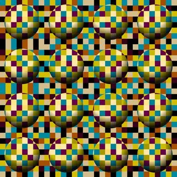 Geometric abstract pattern retro style. Seamless vector pattern. イラスト素材