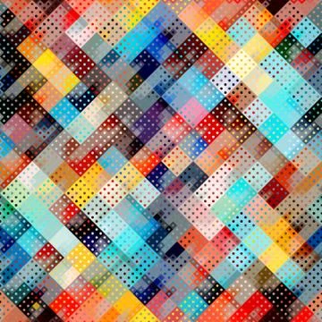 Geometric abstract pattern. Seamless polka dot background. Illustrazione stock