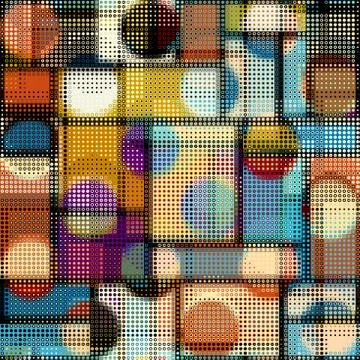 Geometric abstract pattern. Seamless polka dot background. Stock Illustration