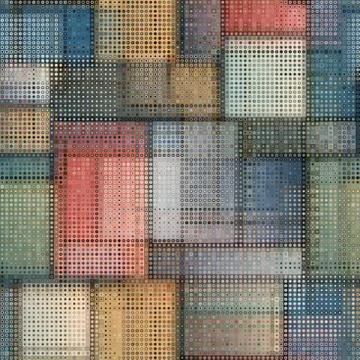 Geometric abstract pattern. Seamless polka dot background. Stock Illustration