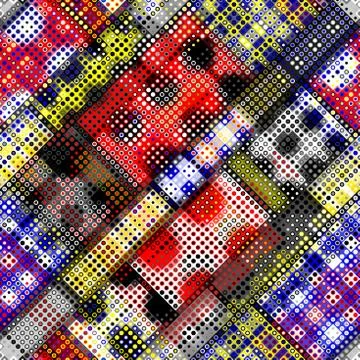 Geometric abstract pattern. Seamless polka dot background. イラスト素材