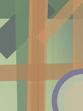 Geometric abstract pattern with teal, beige and purple blocks and lines, cr.. Stock Illustration