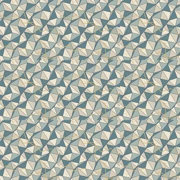 Geometric abstract pattern with triangular shapes in teal and beige tones s.. Stock Illustration