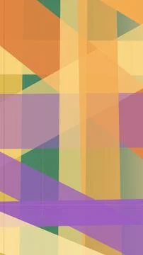 A geometric abstract pattern with warm orange, yellow, and purple blocks an.. Stockillustratie