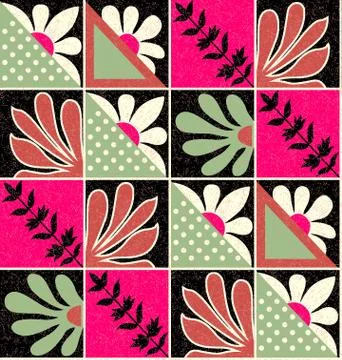 Geometric abstract pattern with wave background Stock Illustration