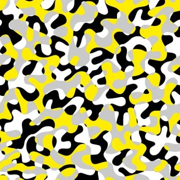 Geometric abstract pattern with wavy shapes. Art seamless background. Illustrazione stock