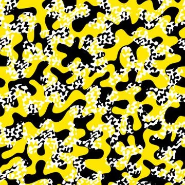 Geometric abstract pattern with wavy shapes. Vector image. Stock Illustration