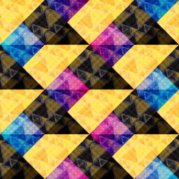 Geometric abstract polygons seamless pattern vector illustration Stock Illustration