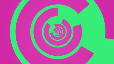 Geometric abstract rotating circle motion background loop green purple Stock Footage 67340404