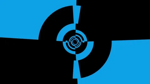 Geometric Abstract Rotating Radial Shapes Tunnel Zoom Concept. Loopable. 4K Stock Footage 335672799