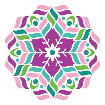 Geometric abstract round mandala Illustrazione stock
