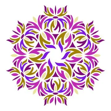Geometric abstract round mandala Illustration