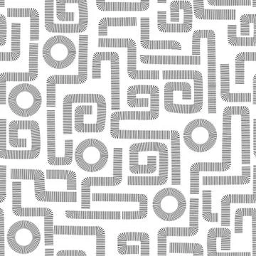 Geometric abstract seamless background. Seamless pattern with abstract geometric Stock Illustration