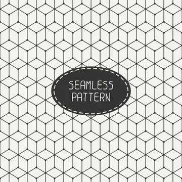 Geometric abstract seamless cube pattern with rhombuses. Wrapping paper. Paper Illustrazione stock