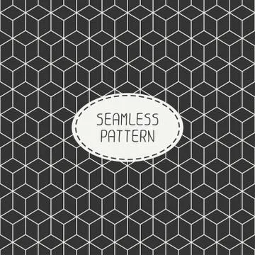 Geometric abstract seamless cube pattern with rhombuses. Wrapping paper. Paper Illustrazione stock