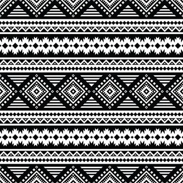 Geometric abstract seamless ethnic pattern. Tribal motif design for textile. Stock Illustration