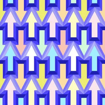 Geometric abstract seamless pattern background, geometric background, arrows Stock Illustration