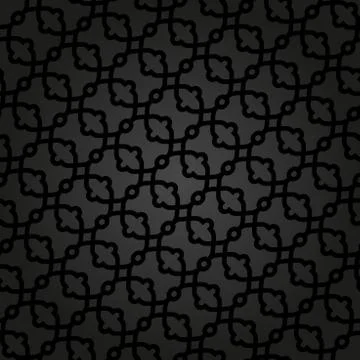 Geometric Abstract Seamless  Pattern with Black Diagonal Grill Stock Illustration