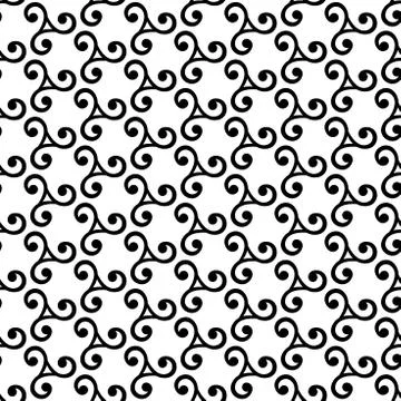 Geometric Abstract Seamless  Pattern. Black and White Colors Stock Illustration