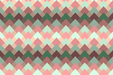 Geometric abstract seamless pattern with diamond gradient . Stock Illustration