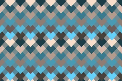 Geometric abstract seamless pattern with diamond gradient . Stock Illustration