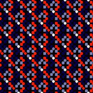 Geometric abstract seamless pattern with different shapes 스톡 일러스트