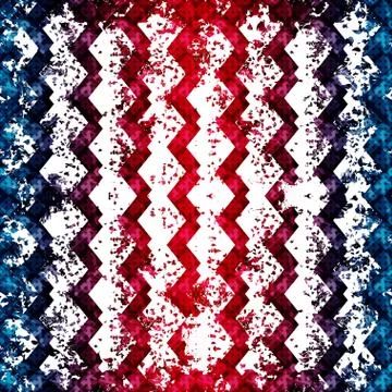 Geometric abstract seamless pattern grunge effect Stock Illustration