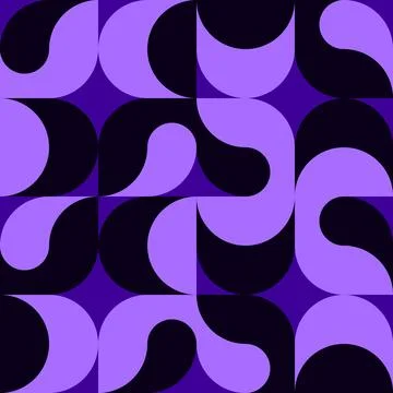 Geometric  abstract seamless pattern, minimalistic, scandinavian, purple, vector Stock Illustration
