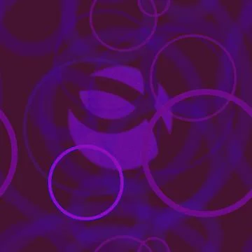 Geometric abstract seamless pattern randomly lilac rings on violet background Stock Illustration