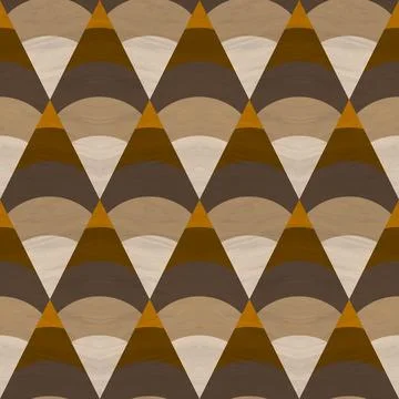 Geometric abstract seamless pattern of rhombuses in brown colors Illustrazione stock