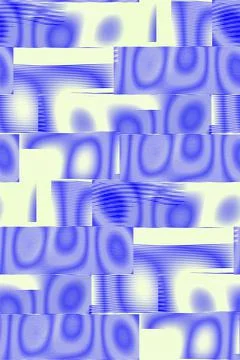 Geometric abstract seamless pattern with striped moire shapes. Stock Illustration