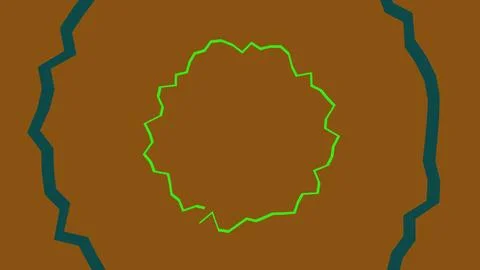 Geometric abstract shape with jagged green border Stock Illustration