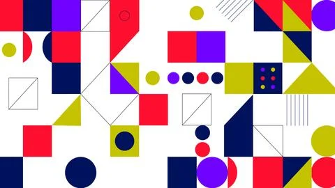 Geometric abstract shapes and patterns in colors with geometric, abstract 스톡 일러스트