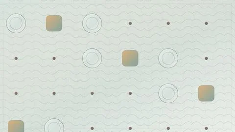 Geometric abstract shapes with gradient cubes and dotted grid background Stock Illustration