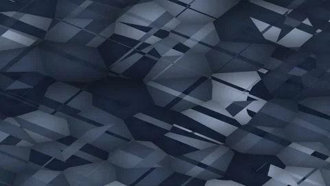 Geometric Abstract Shapes Moving in Dark Blue Tones Stock Footage 327602032