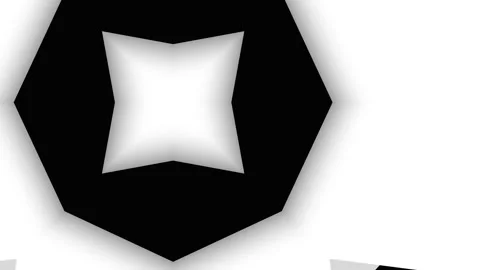 Geometric Abstract Shapes Transition with Clean White Background and Subtle.. Video stock 341689027