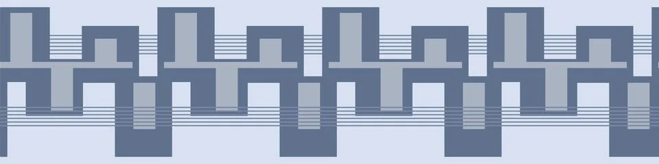 Geometric abstract simple border in neutral colors Stock Illustration