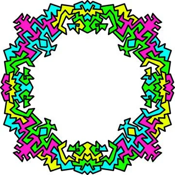 Geometric abstract simple frame. Vector colorful illustration. Stock Illustration