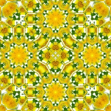Geometric abstract square pattern in yellow and green, picture of spring Stock Illustration