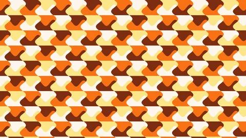 Geometric abstract stripes pattern with hexagonal shapes in warm tones Stock Illustration