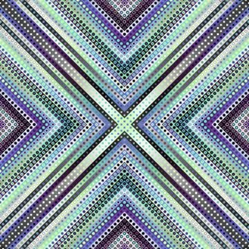 Geometric abstract symmetric pattern in low poly pixel art style. Illustrazione stock