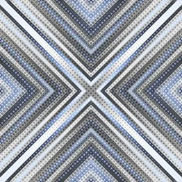 Geometric abstract symmetric pattern in low poly pixel art style. Illustrazione stock