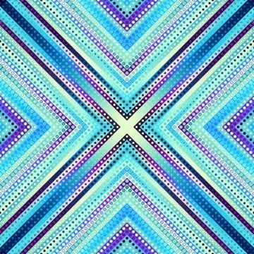 Geometric abstract symmetric pattern in low poly pixel art style. Stock Illustration