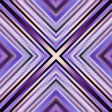 Geometric abstract symmetric pattern in low poly pixel art style. Illustrazione stock