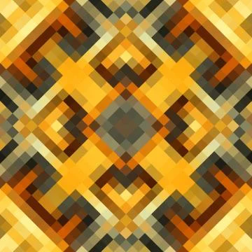 Geometric abstract symmetric pattern in pixel art style. Illustrazione stock