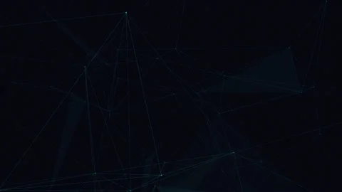 Geometric Abstract Technological Background with Plexus Lines and Triangles. Stock Footage 153658836