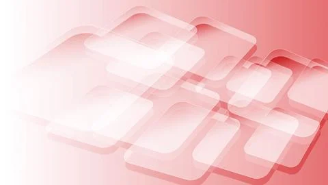 Geometric abstract template background with perspective rounded squares sha.. Stock Illustration