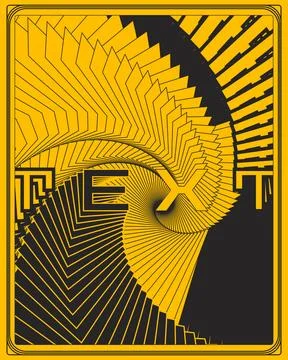 Geometric Abstract Text Typography Poster Modern Design Art Stock Illustration