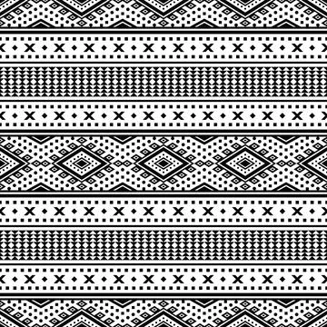Geometric abstract traditional ethnic pattern design for textile. Stock Illustration