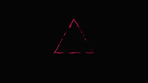 Geometric abstract triangles glowing with digital energy against a dark bac.. Video stock 343482439